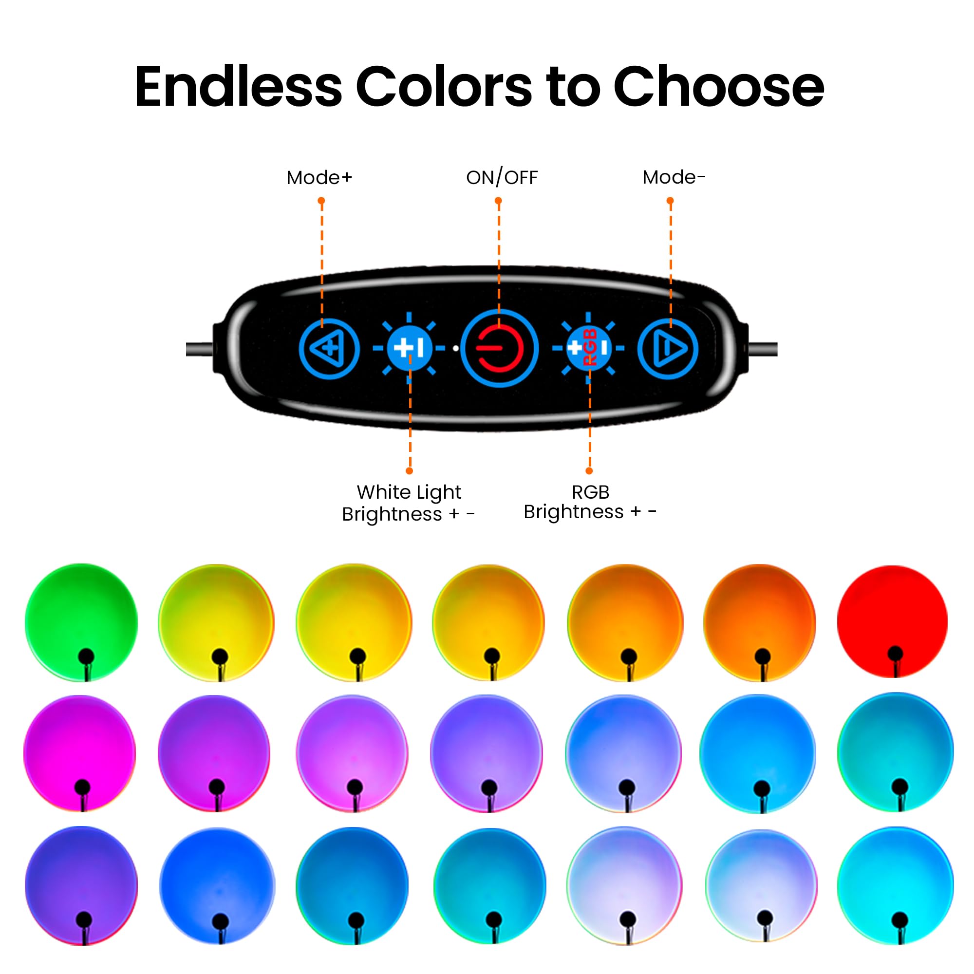 Sunset Projection Lamp — Ambient Glow Light for Elevated Interiors