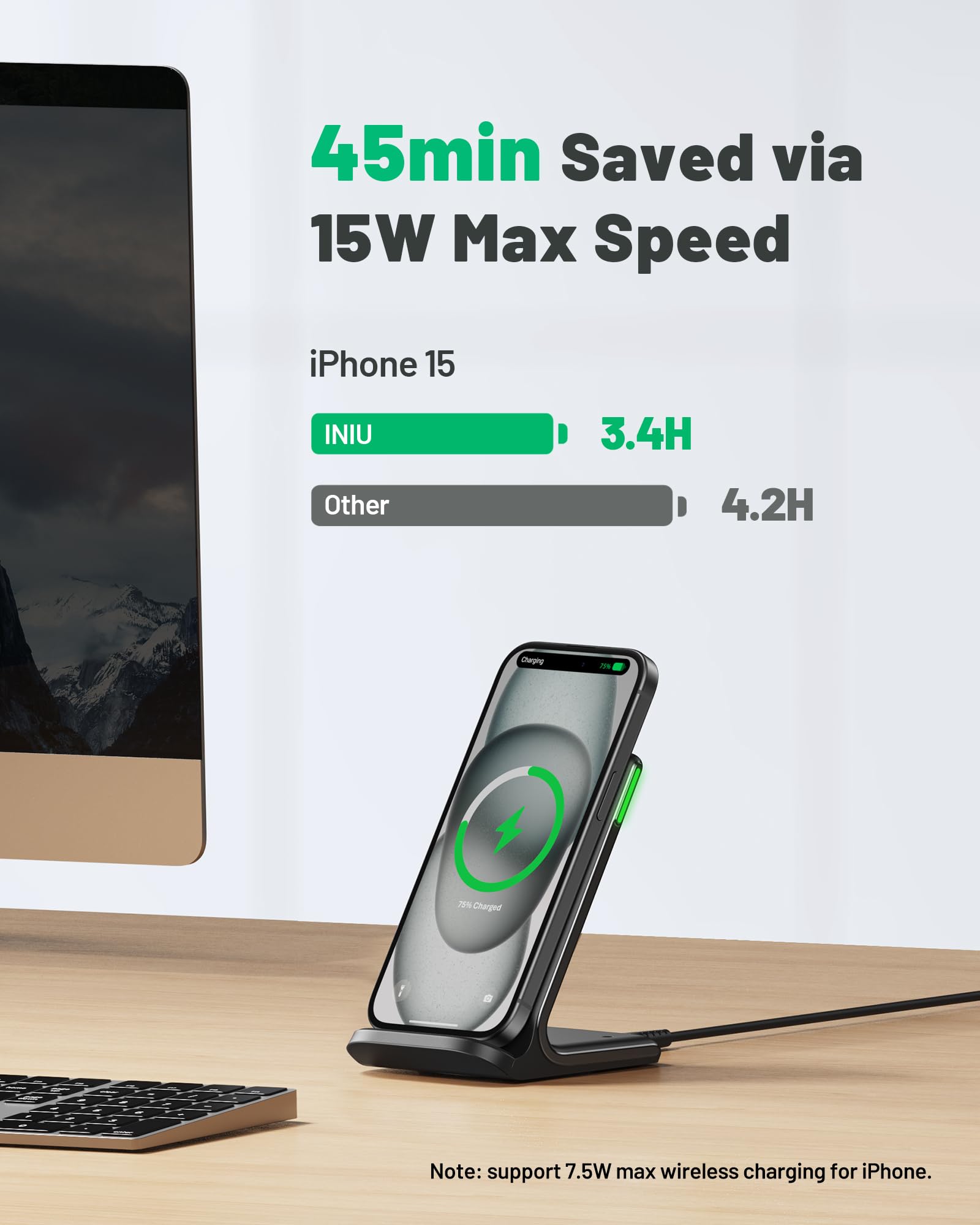 Wireless Charging Stand — Fast, Sleep-Friendly Power