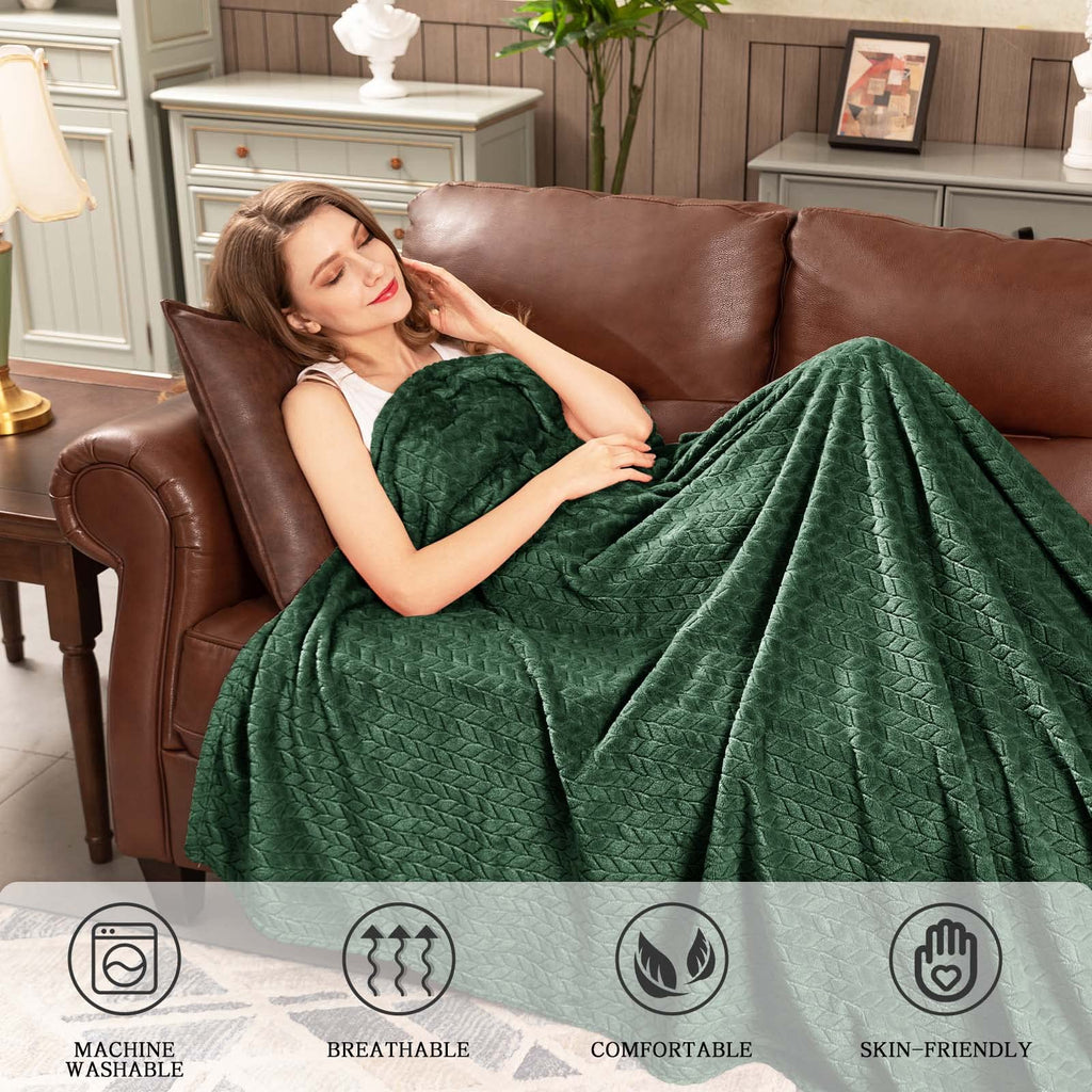 Luxe Fleece Throw & Bed Blanket – Ultra-Soft, Lightweight Cozy Layer