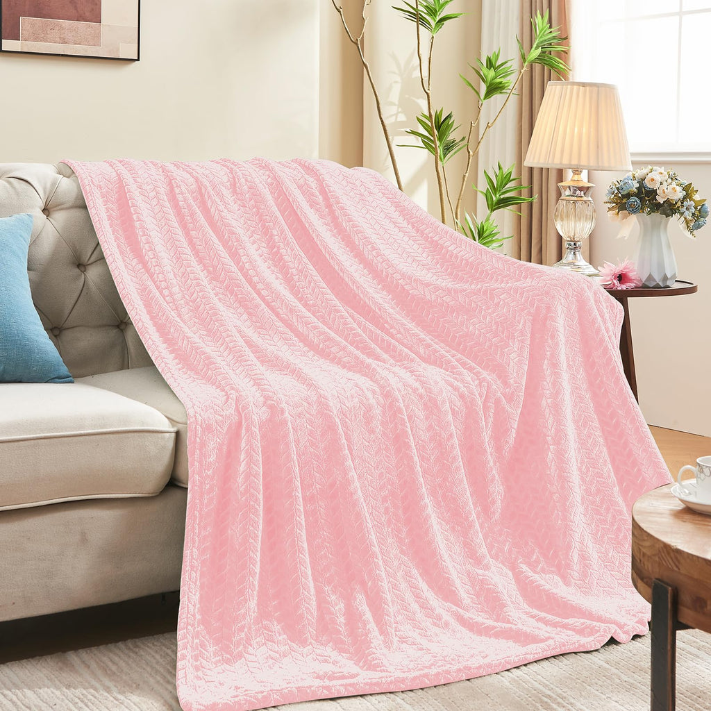 Luxe Fleece Throw & Bed Blanket – Ultra-Soft, Lightweight Cozy Layer