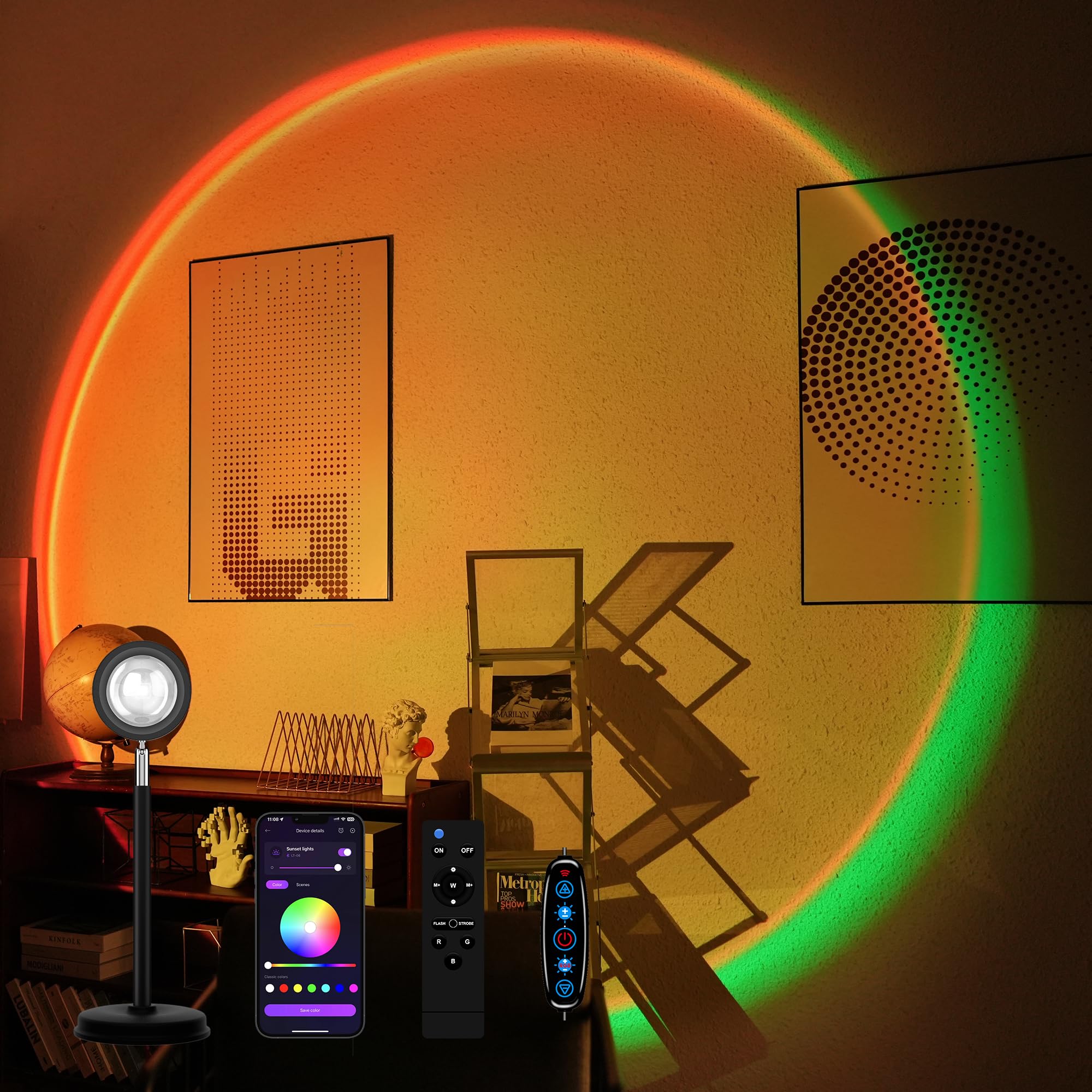 Sunset Projection Lamp — Ambient Glow Light for Elevated Interiors