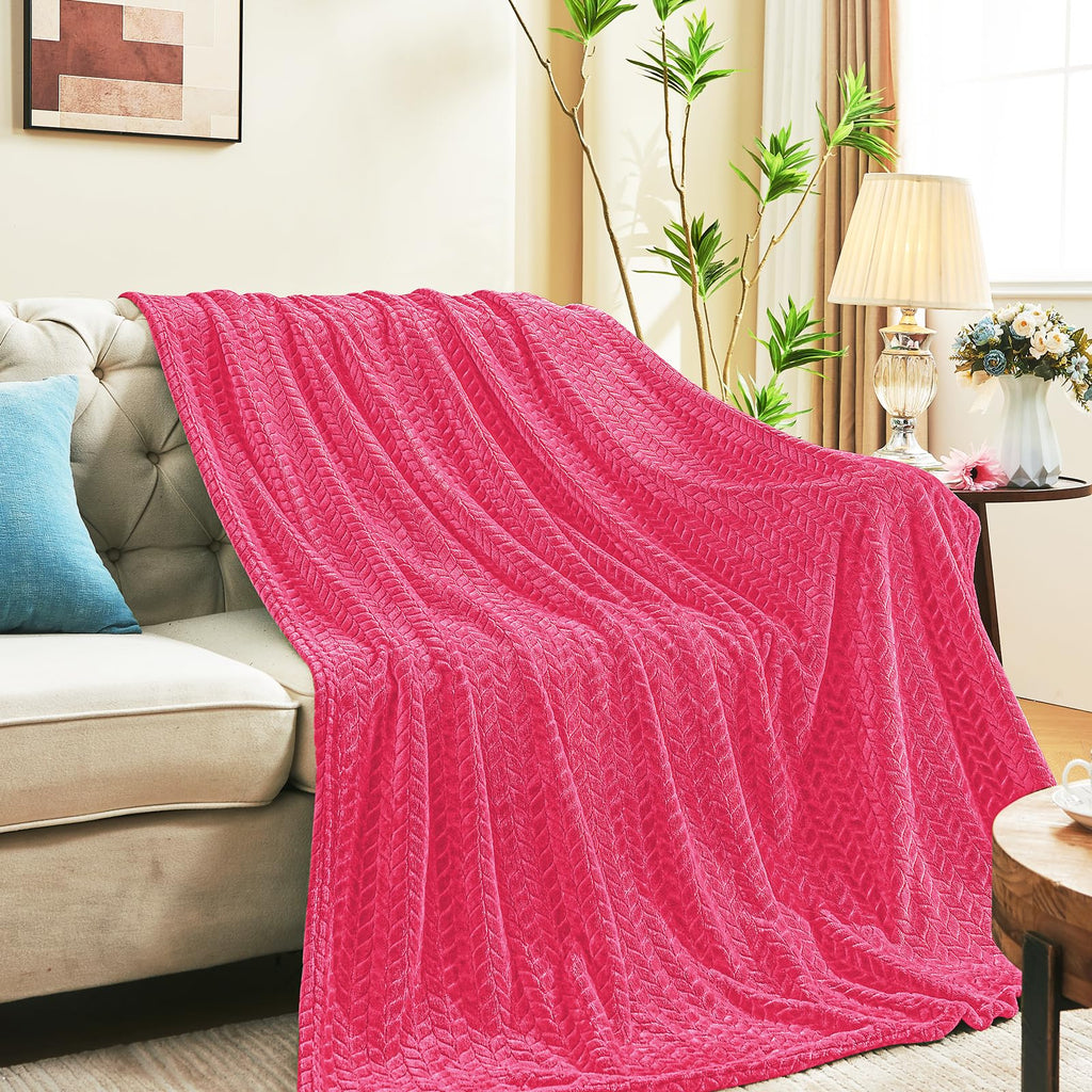 Luxe Fleece Throw & Bed Blanket – Ultra-Soft, Lightweight Cozy Layer