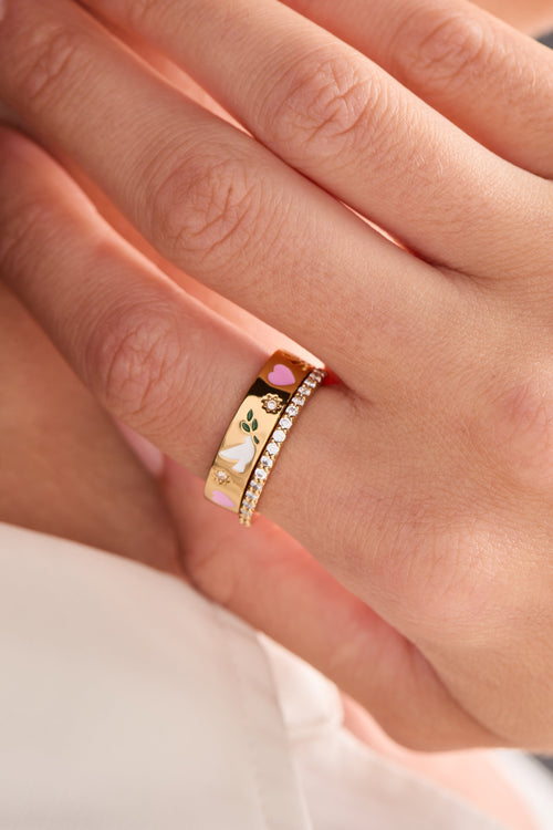 'Pray, Wait and Trust' Ring Set of 2